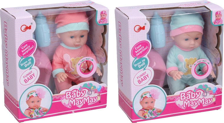 Laleczka-bobas z nocnikiem i efektami dźwiękowymi 22 cm - 1 szt.