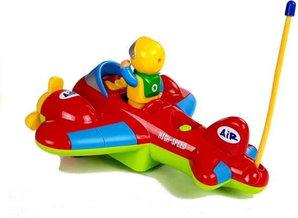 Kolorowy samolot z pilotem