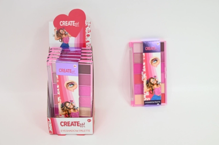 Create It! paletka cieni do powiek – 12 odcieni w tonacji różowo-czerwonej