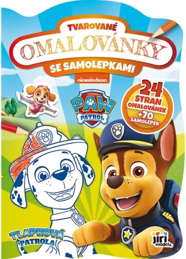 Omalowanki wycinane Psi Patrol z naklejkami