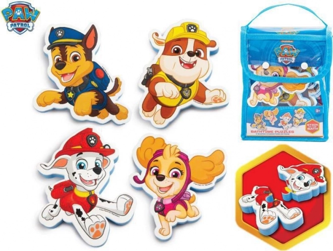 Piankowe puzzle do kąpieli PAW PATROL w saszetce (18 m+)