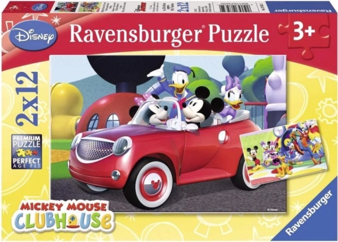 Puzzle Ravensburger Mickey Mouse z przyjaciółmi 2x12 elementów