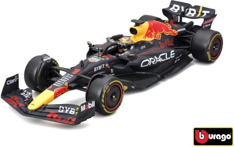 Metalowy model F1 ORACLE RED BULL RACING RB18 1:24 z kierowcą Max Verstappen