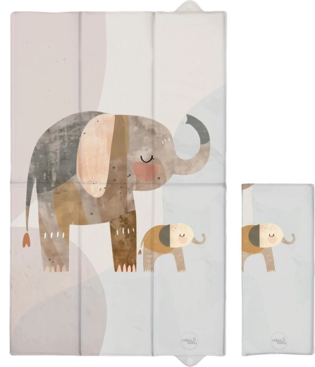 Ceba Baby podróżna mata do przewijania Basic Elephant Family 80 × 50 cm