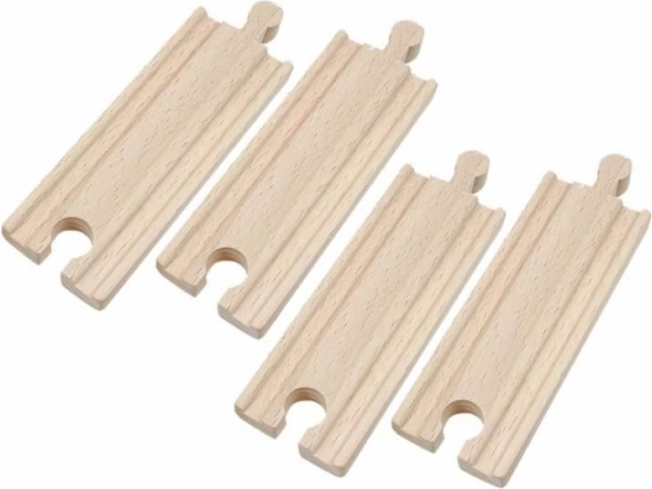 Zestaw torów do kolejki drewnianej 11 cm – 4 sztuki