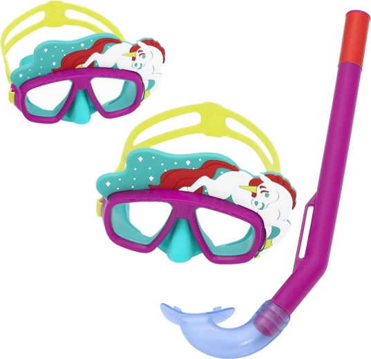 Bestway dziecięcy zestaw do snorkelingu jednorożec, różowy