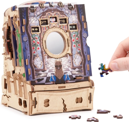 iDventure Alicji tajemnicza skrzynka – drewniana łamigłówka puzzle i gra ucieczkowa