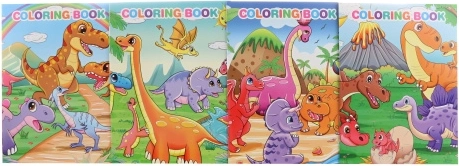 Kolorowanki dinozaury z naklejkami