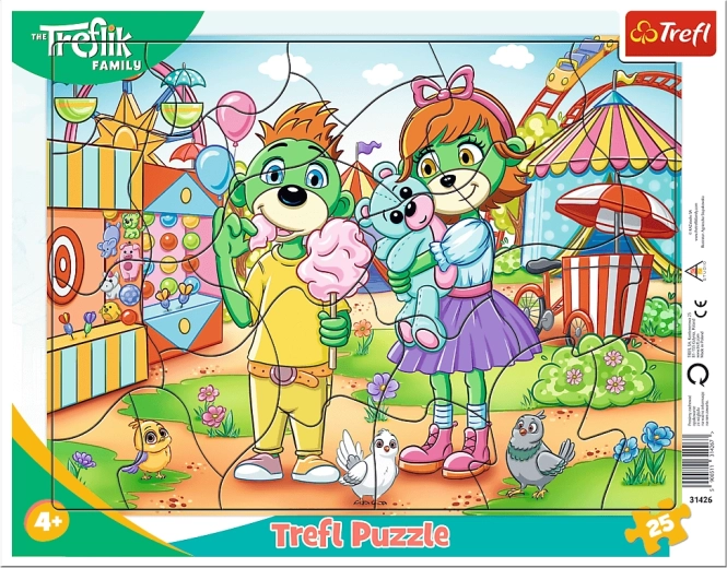 Puzzle TREFLÍCI w parku rozrywki – 25 elementów