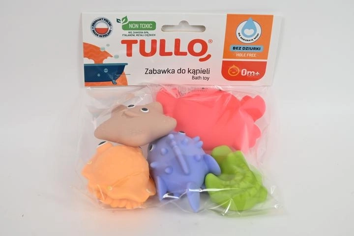 Kolorowe zwierzątka kąpielowe bez otworów – zestaw 5 szt.