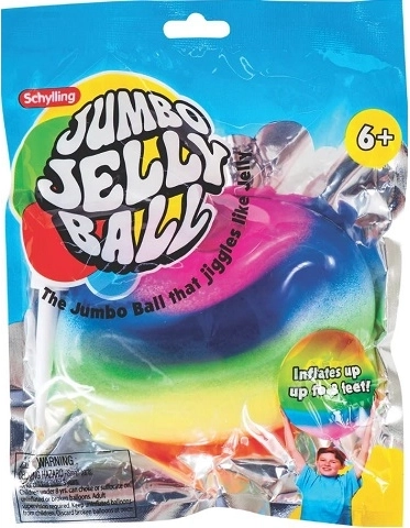 Jumbo żelowa piłka tęczowa z pompką