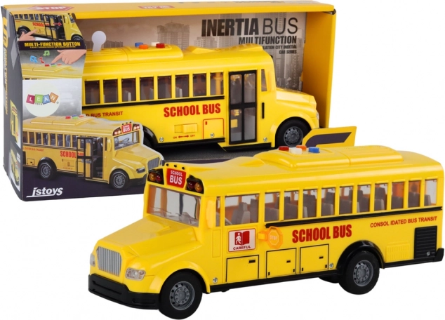 Autobus szkolny 1:16 napęd cierny Otwierane drzwi Światła Dźwięki żółty