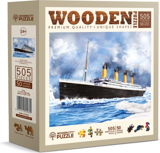 Drewniane puzzle Titanic 505 elementów WOODEN CITY