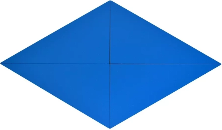 Niebieskie elementy geometryczne do układania wzorów
