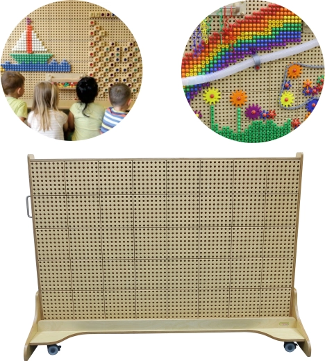 Mobilna, wolnostojąca kreatywna tablica edukacyjna STEM MASTERKIDZ 166 × 125 cm