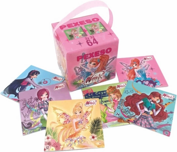 Akim memo w pudełku ze wstążką Winx Club (64 karty)