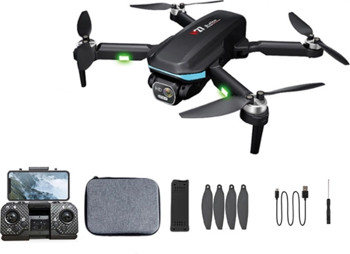 Składany dron z wykrywaniem przeszkód i kamerą Wi‑Fi 720p, sterowanie RC