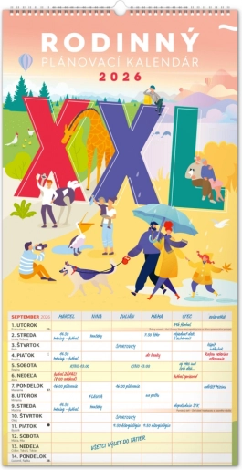 Kalendarz ścienny Rodzinny planujący XXL 2026