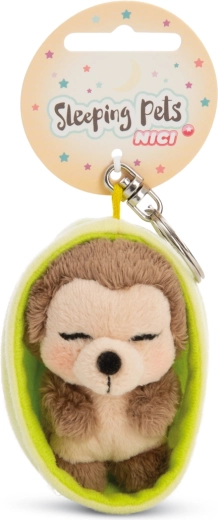 Nici brelok śpiący jeż 12 cm w zielonym etui