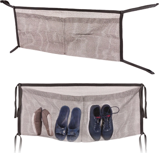 Siatkowa torba pod trampolinę – organizer na buty i drobiazgi 110 cm