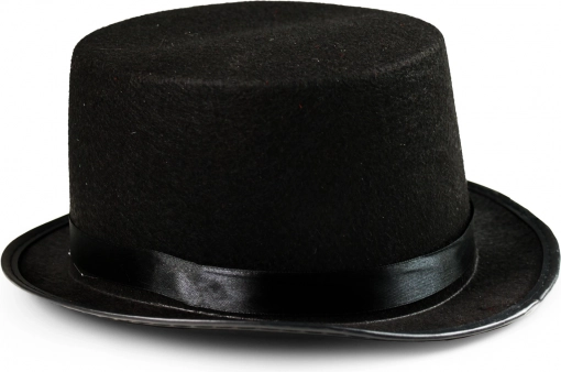 Elegancki czarny cylinder dla dorosłych