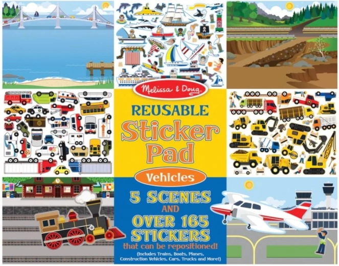 Melissa & Doug - wielokrotnego użytku naklejki Pojazdy