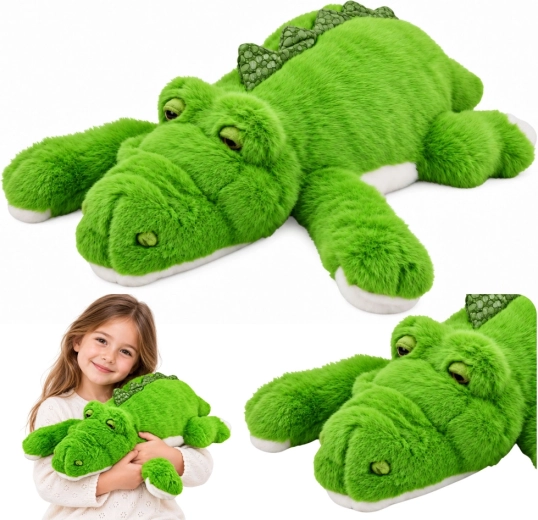 Pluszowy krokodyl z obciążonymi łapkami, zielony, 45 cm