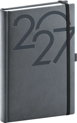 Notique dzienny terminarz Ajax 2027 czarny 15 × 21 cm