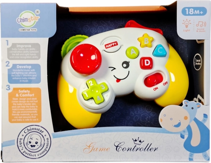 Interaktywny dziecięcy gamepad ze światłami i dźwiękami