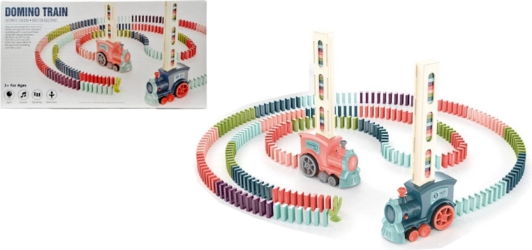 Pociąg domino z automatycznym układaniem domina