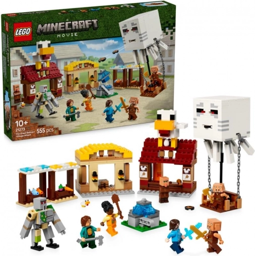 LEGO Minecraft Balon ghasta i atak na wioskę