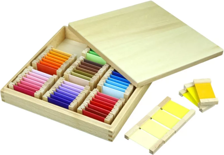 Montessori kolorowe tabliczki 3 – odcienie