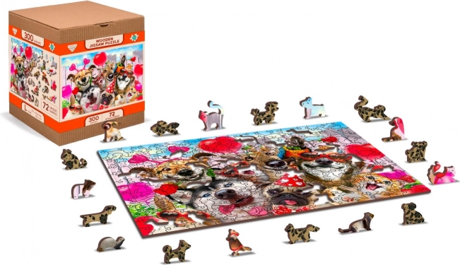 Drewniane puzzle Czas na imprezę 2w1