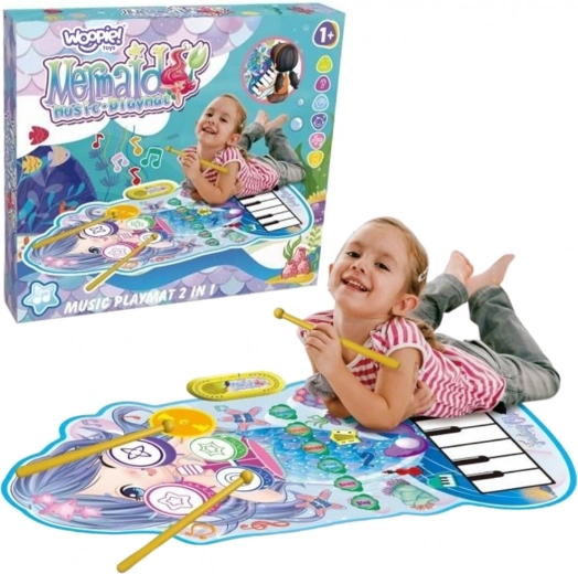 muzyczna mata 2w1 z motywem morskiej syrenki Woopie