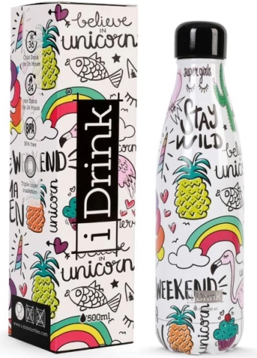 Termoska tęczowy jednorożec Stay wild 500 ml
