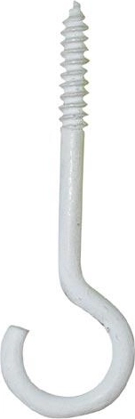 Hak sufitowy do żyrandola 80 × 4,5 mm, biały (10 szt.)