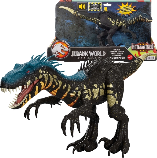 Mattel Jurassic World Reimagined interaktywna figurka dino Indoraptor 35 cm