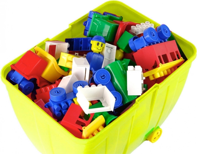 Duży zestaw kolorowych klocków K2 280 elementów żółty