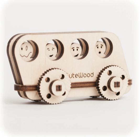 Cutewood drewniane puzzle 3D autobus
