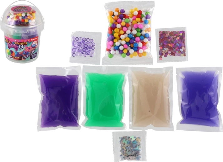 Slime z dodatkami w plastikowym pojemniku, mix rodzajów - 1 sztuka