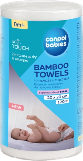 Canpol Babies jednorazowe bambusowe ręczniki w rolce 120 szt.