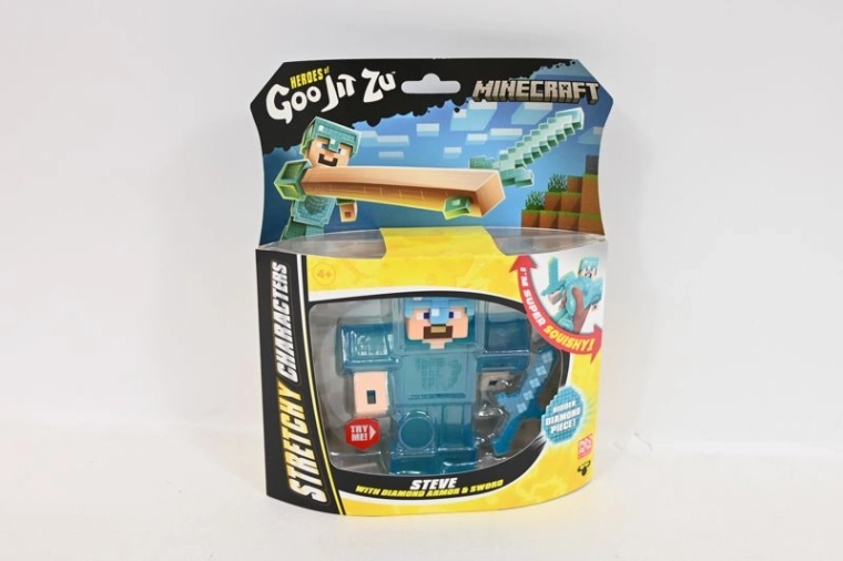 Heroes of Goo Jit Zu Minecraft Steve – rozciągana figurka z diamentową zbroją i mieczem