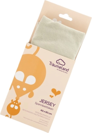 Träumeland prześcieradło z gumką jersey 40 × 90 cm desert sage