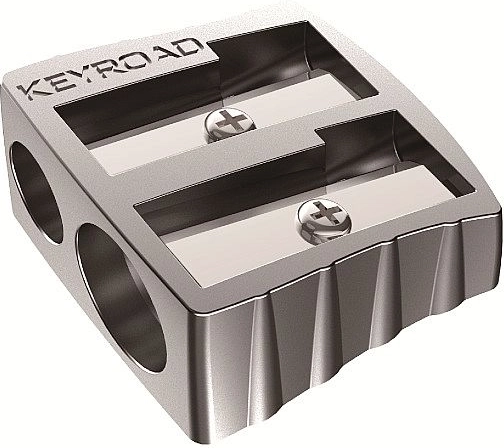 Metalowa podwójna temperówka Keyroad srebrna