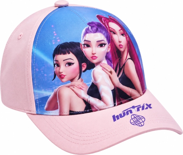 Dziecięca czapka z daszkiem K-Pop Demon Hunters HUNTR/X fioletowo-czarna