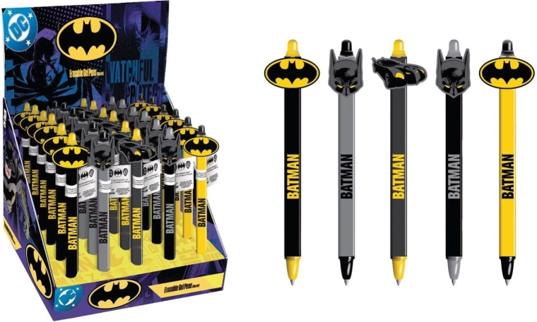 Długopis wymazywalny Batman z topperem 3D 11 cm