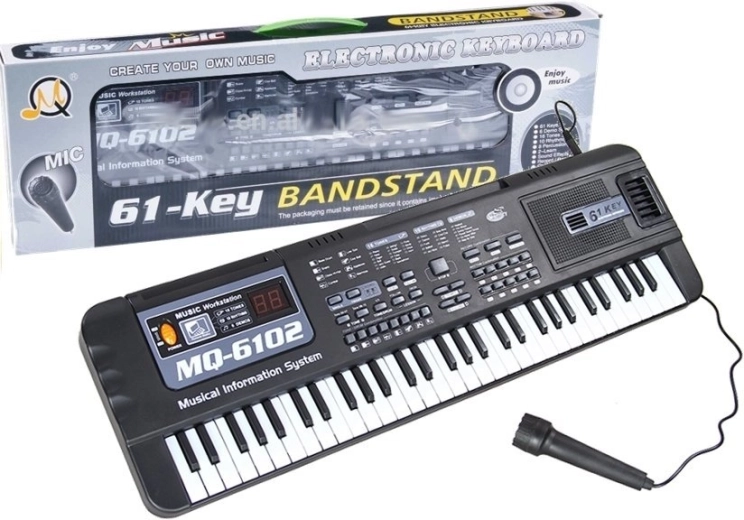 Dziecięcy keyboard z mikrofonem 61 klawiszy