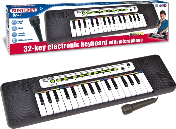 Elektroniczne keyboardy Bontempi z mikrofonem i 32 klawiszami