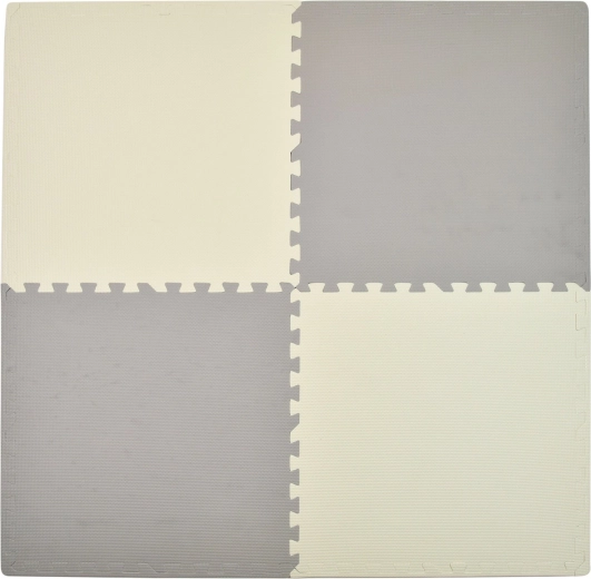Humbi piankowe puzzle mata kremowo-szara 62 × 62 × 1 cm 4 szt.