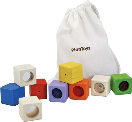 Kostki sensoryczne PlanToys - 9 szt.